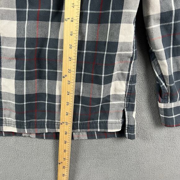 Wrangler ATG Shirt Mens Extra Large Blue Plaid Button Up Outdoor Hiking Pockets - Picture 9 of 9